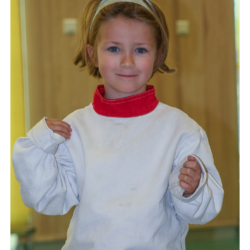 Cours d&#039;escrime Mathilde en 2005 à Levallois